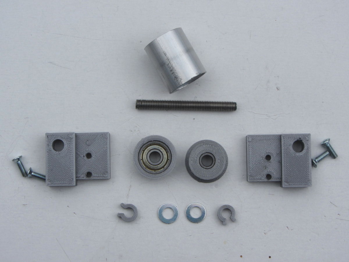 end stops and weight pulley disassembled