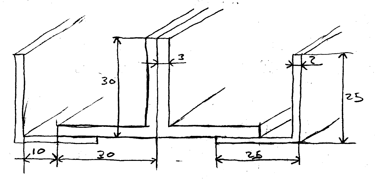 drawing of riser guide with dimensions