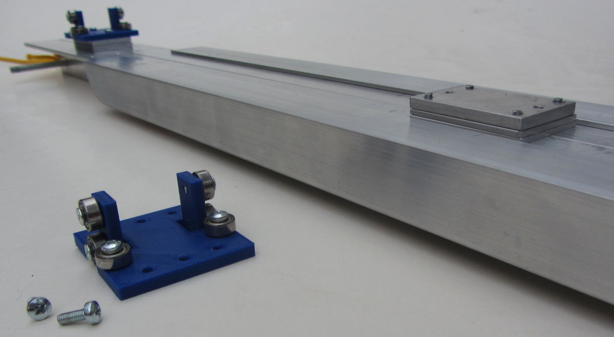 image of riser trolley attachment to riser guide.